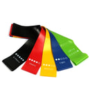Kit 5 Faixas elásticas Thera Mini Band Fisioterapia Multifuncional Crossfit