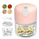 Mini Processador Elétrico de Alimentos Portátil 3 lâminas USB 250 ml Bivolt