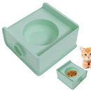 Tigelas levantadas para gatos internos, tigela de comida para gatos emendáveis, acessórios para gatos elevados, tigelas quadradas para animais de estimação, promove a alimentação saudável