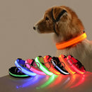 Nylon led noite segurança piscando brilho no escuro trela do cão cães luminoso fluorescente coleira do cão de estimação