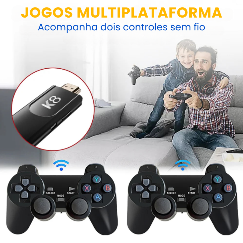 UltraRetro K8 – Console 4K com Biblioteca de 40.000 Jogos e Emuladores Avançados