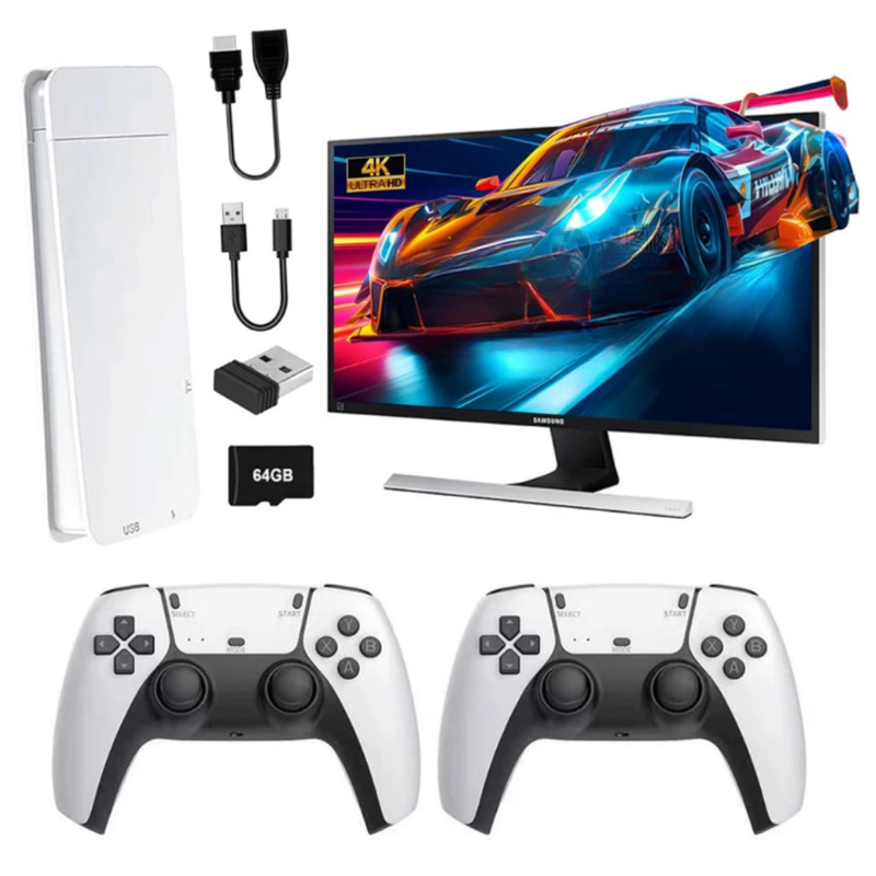 M15 PRO – Console Retrô com 20.000 Jogos, 4K HDMI e Controles Sem Fio