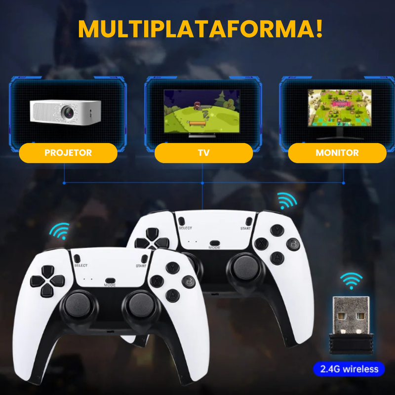 M15 PRO – Console Retrô com 20.000 Jogos, 4K HDMI e Controles Sem Fio