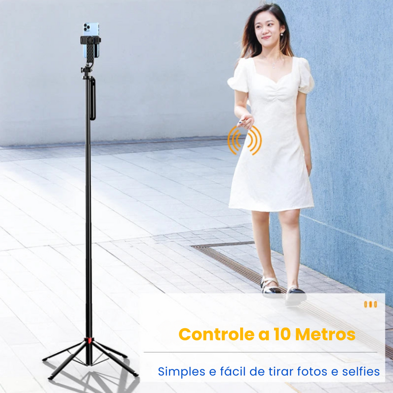 Tripé Selfie Stick Bluetooth 1.8m – Capture Momentos Perfeitos!