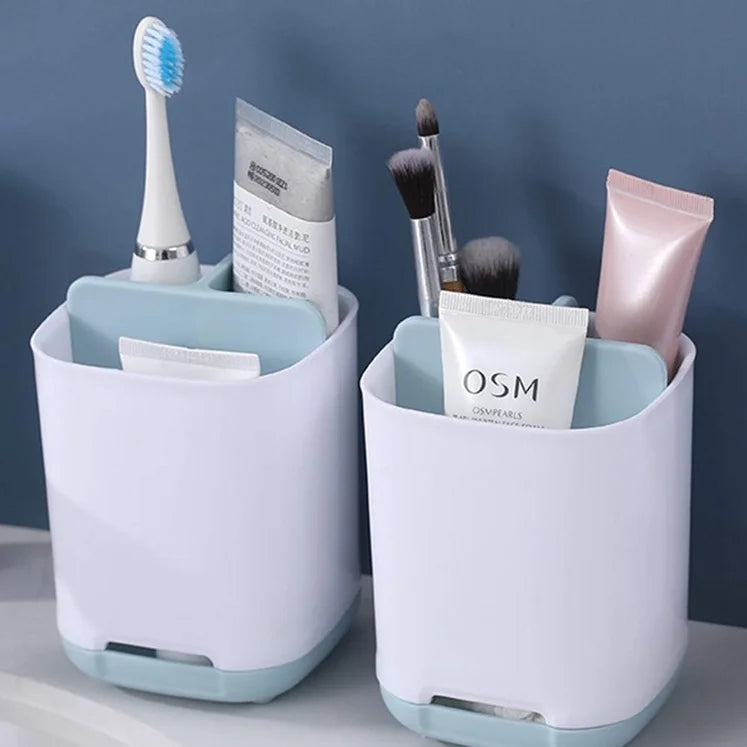 Caixa Organizadora Escova De Dentes Grade Makeup Resistente Prática Armazenamento Higiene Ideal Para Viagem Banheiro Quartos