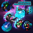 Carro acrobático RC 4WD 360 °   Carro de escalada rotativo 2.4g, carro de controle remoto sem fio, brinquedo para menino, veículo elétrico, presente com música e luz