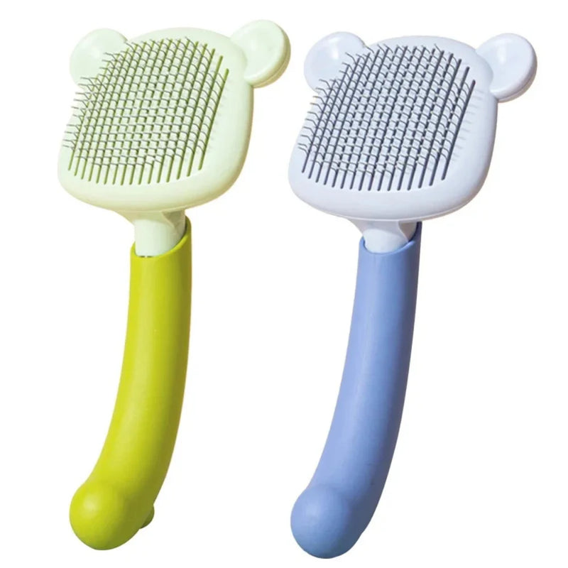 Escova Massageadora Pet com Limpeza Fácil – Praticidade e Conforto
