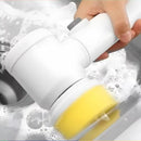 Escova Elétrica de Limpeza Sem Fio 5 em 1 Limpador Para Cozinha e Banheiro Multiuso