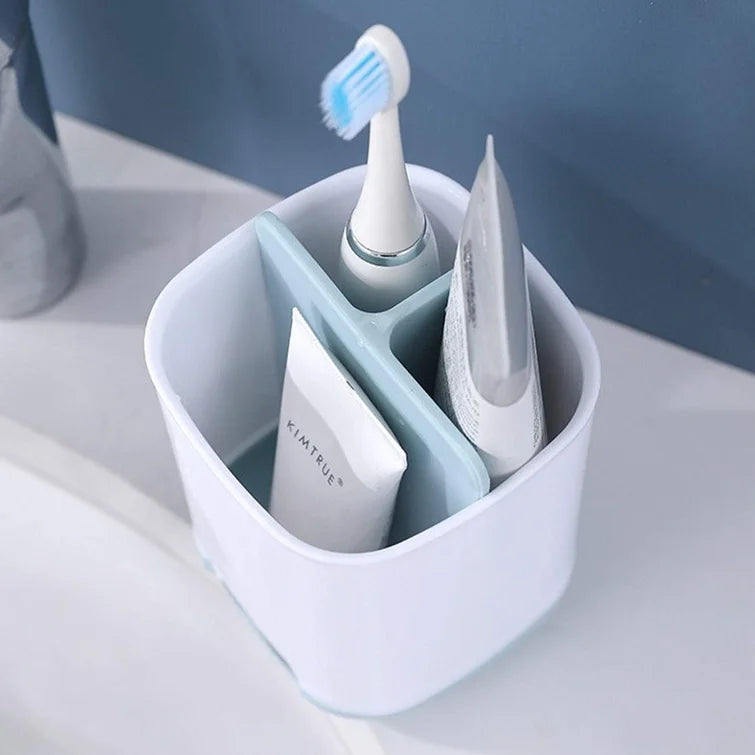 Caixa Organizadora Escova De Dentes Grade Makeup Resistente Prática Armazenamento Higiene Ideal Para Viagem Banheiro Quartos