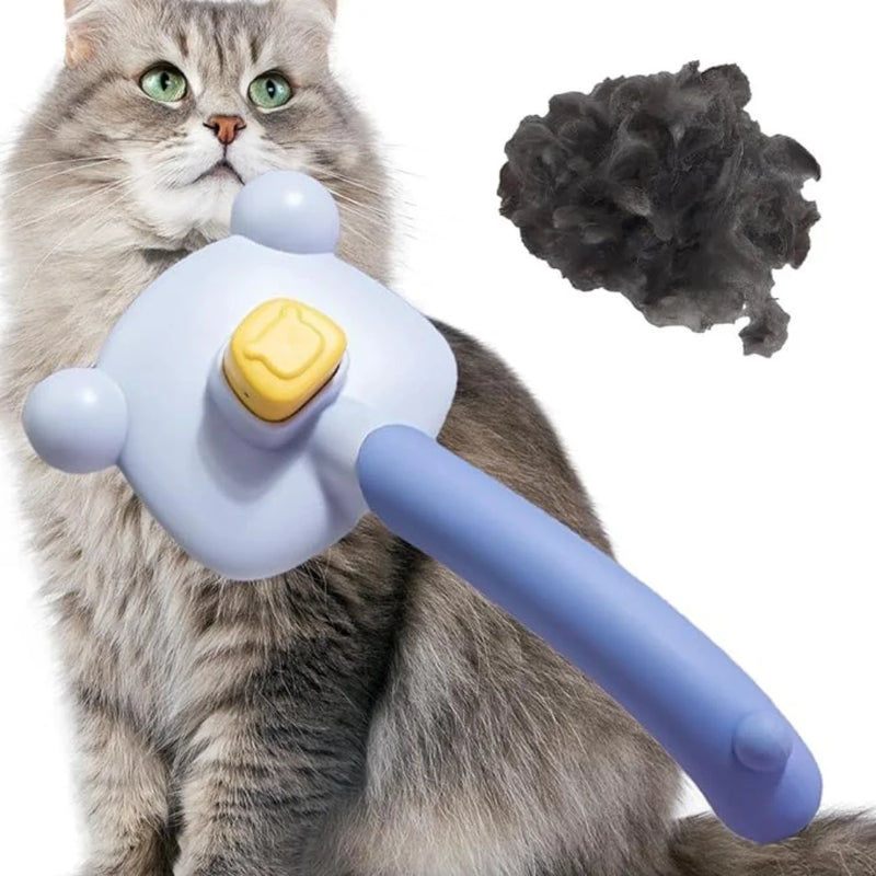 Escova Massageadora Pet com Limpeza Fácil – Praticidade e Conforto