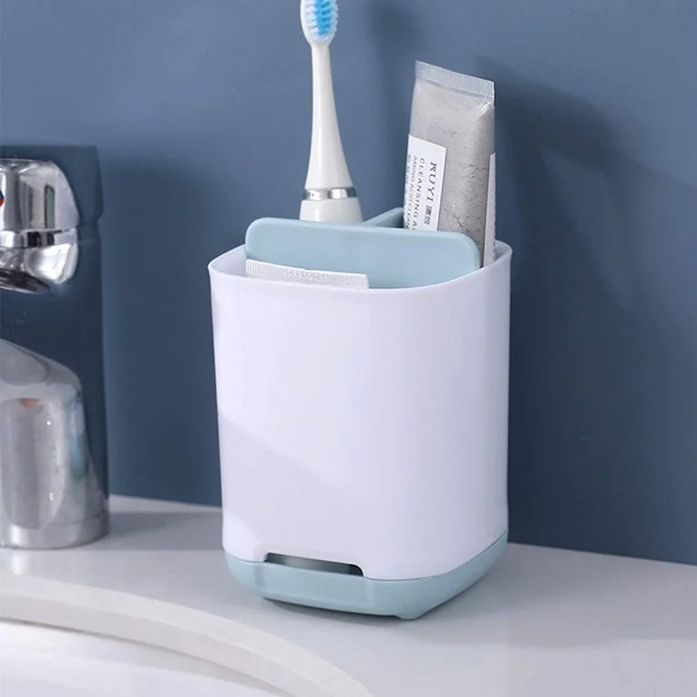 Caixa Organizadora Escova De Dentes Grade Makeup Resistente Prática Armazenamento Higiene Ideal Para Viagem Banheiro Quartos
