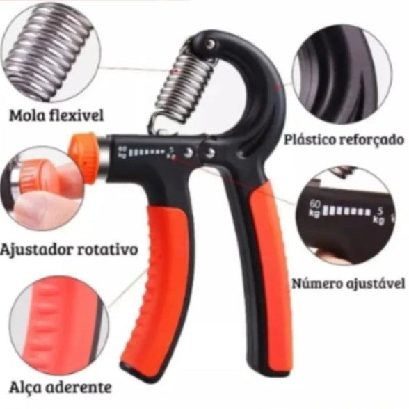 Hand Grip Flexor De Punho Com Mola Ajustável Antebraço Mãos