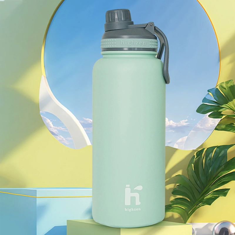 Garrafa Termica Agua Esportiva Academia Isolada a Vácuo Aço Inox com Alça 1000ML