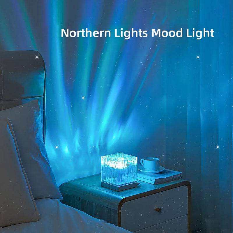 Aurora borealis lâmpada de projeção oceano atmosfera lâmpada teto estrelado luz da noite presente criativo para o quarto restaurante decoração