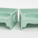 Tigelas levantadas para gatos internos, tigela de comida para gatos emendáveis, acessórios para gatos elevados, tigelas quadradas para animais de estimação, promove a alimentação saudável