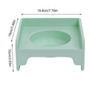 Tigelas levantadas para gatos internos, tigela de comida para gatos emendáveis, acessórios para gatos elevados, tigelas quadradas para animais de estimação, promove a alimentação saudável