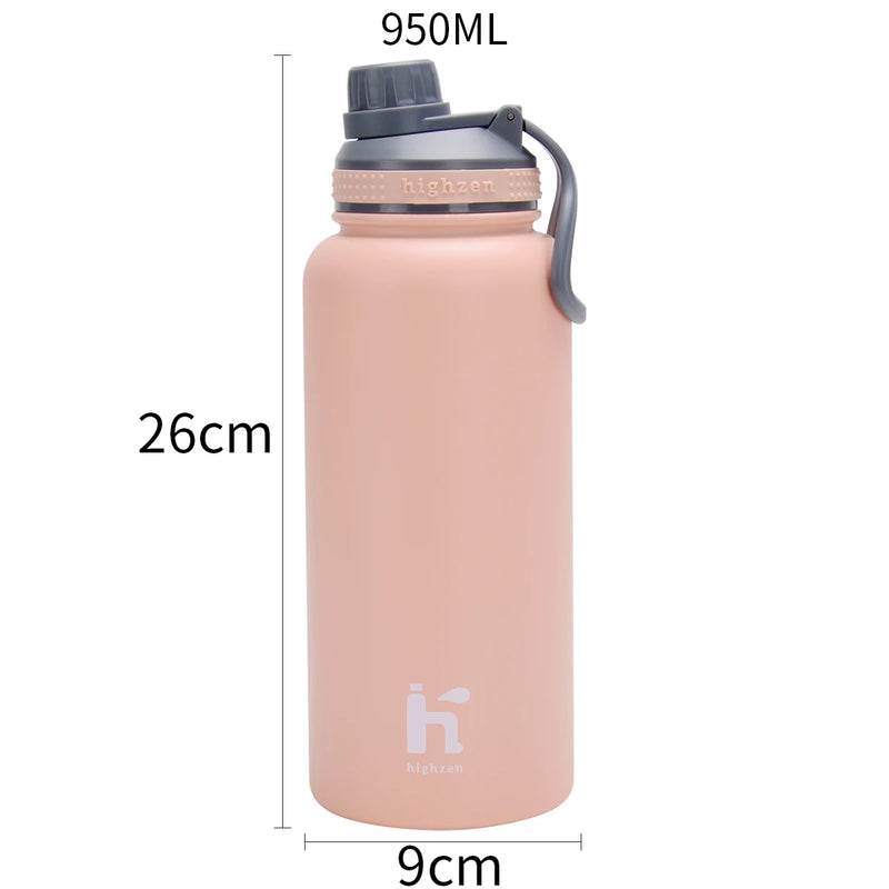 Garrafa Termica Agua Esportiva Academia Isolada a Vácuo Aço Inox com Alça 1000ML