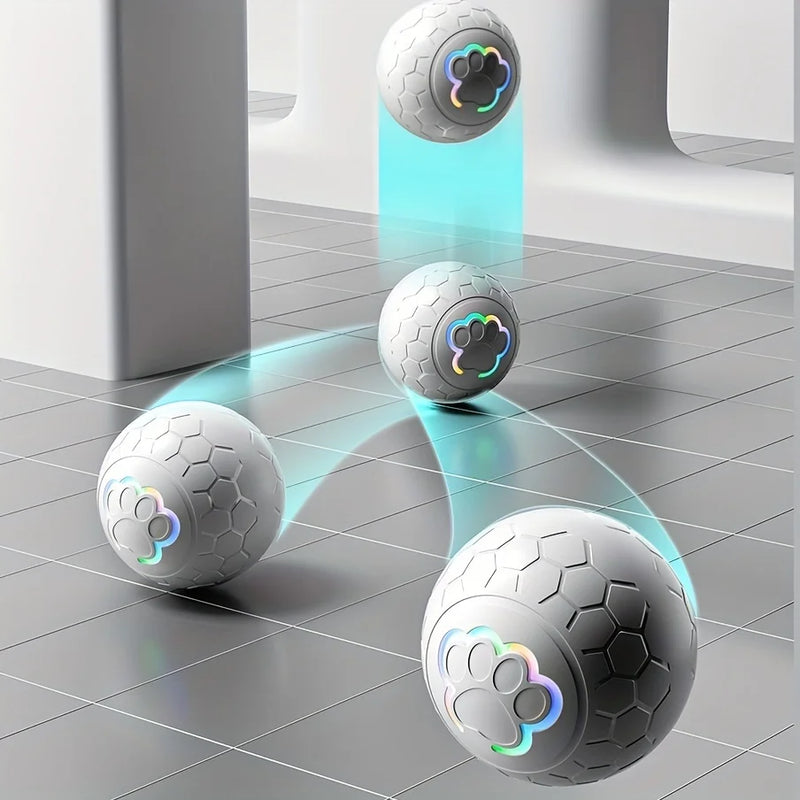 Bola de brinquedo para cachorro inteligente, bola eletrônica interativa para animais de estimação, usb, bola de brinquedo automática com luzes rgb, produto para cachorro e gato