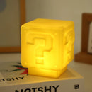 Mario night light super mario ponto de interrogação luminosa pequena luz noturna quadrado tijolo decoração do quarto desktop atmosfera luz menino