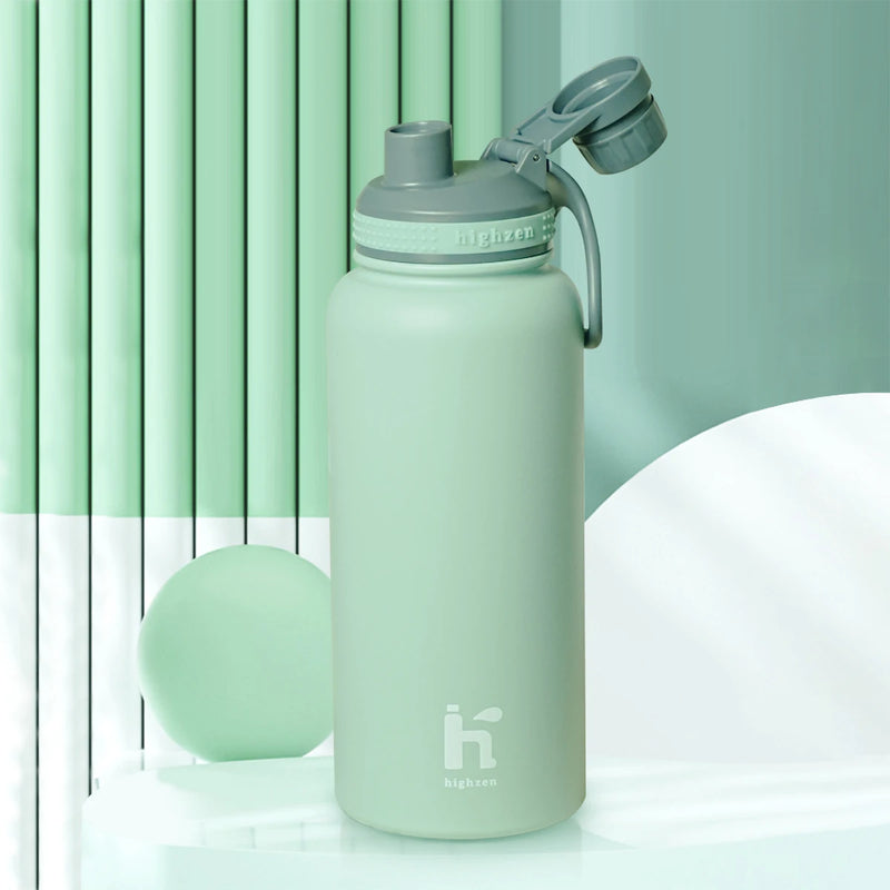 Garrafa Termica Agua Esportiva Academia Isolada a Vácuo Aço Inox com Alça 1000ML