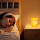 Mario night light super mario ponto de interrogação luminosa pequena luz noturna quadrado tijolo decoração do quarto desktop atmosfera luz menino