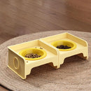 Tigelas levantadas para gatos internos, tigela de comida para gatos emendáveis, acessórios para gatos elevados, tigelas quadradas para animais de estimação, promove a alimentação saudável
