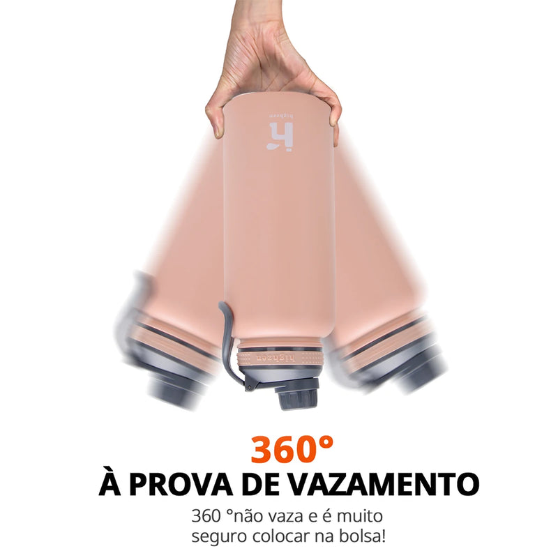 Garrafa Termica Agua Esportiva Academia Isolada a Vácuo Aço Inox com Alça 1000ML