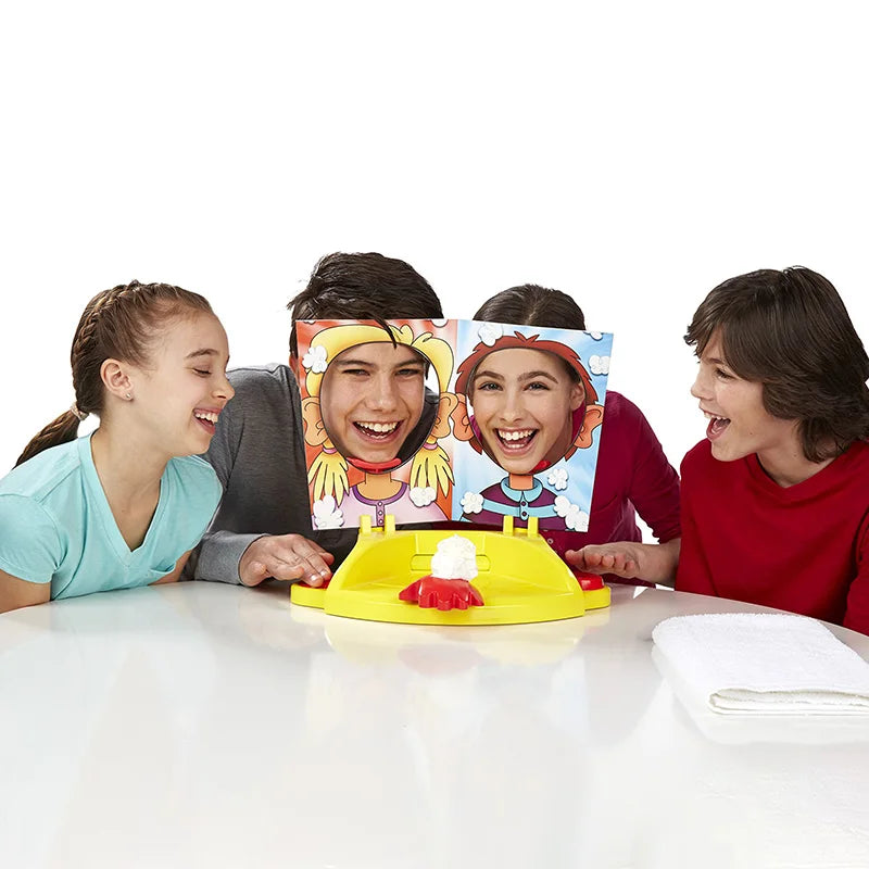 Torta creme no rosto jogo diversão festa família tabuleiro mesa jogo de mesa para festa do miúdo aniversário casamento brinquedo adulto crianças presente engraçado