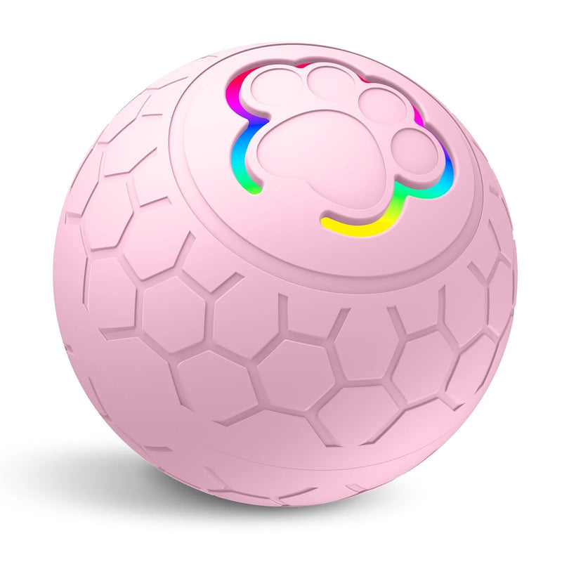 Bola de brinquedo para cachorro inteligente, bola eletrônica interativa para animais de estimação, usb, bola de brinquedo automática com luzes rgb, produto para cachorro e gato