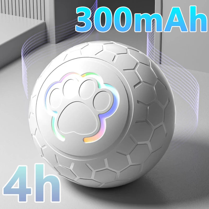Bola de brinquedo para cachorro inteligente, bola eletrônica interativa para animais de estimação, usb, bola de brinquedo automática com luzes rgb, produto para cachorro e gato