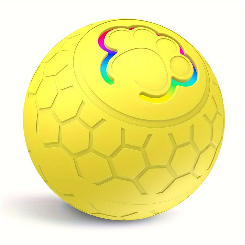 Bola de brinquedo para cachorro inteligente, bola eletrônica interativa para animais de estimação, usb, bola de brinquedo automática com luzes rgb, produto para cachorro e gato