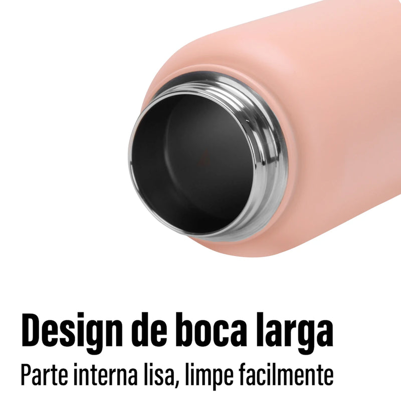 Garrafa Termica Agua Esportiva Academia Isolada a Vácuo Aço Inox com Alça 1000ML